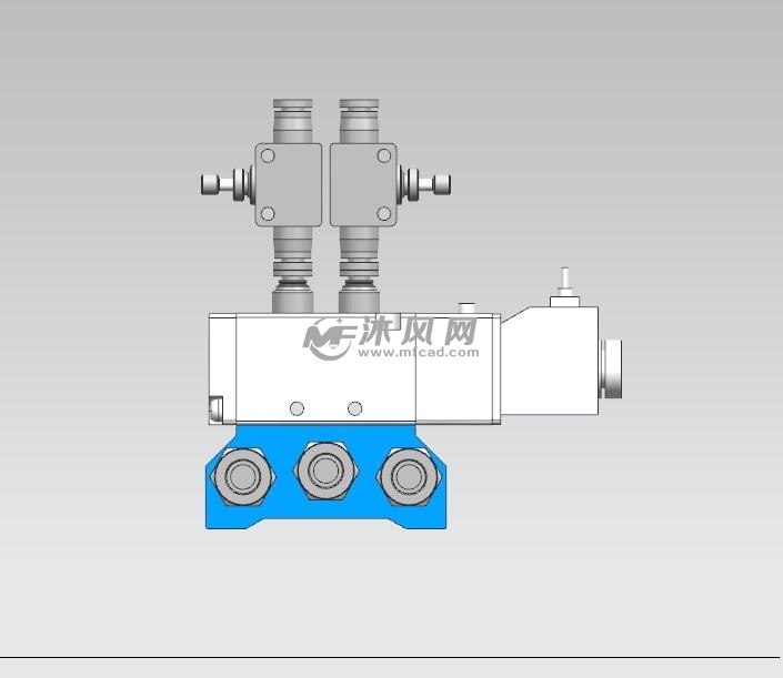 五位三通电磁阀组设计图