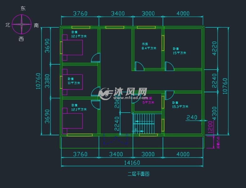 二层小别墅图纸设计