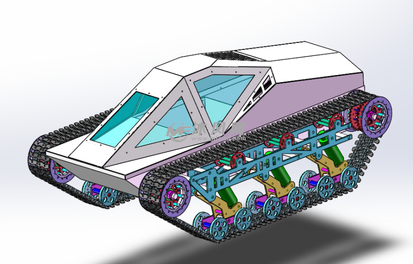 遥控履带车 - 玩具公仔图纸 - 沐风网