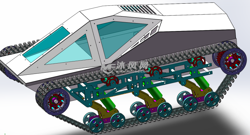 遥控履带车 - 玩具公仔图纸 - 沐风网