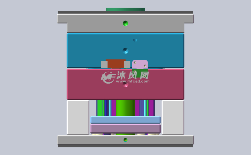 直顶块顶出天燃气灶电路盒模具