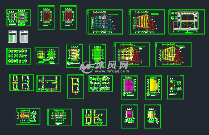 某大学活动中心舞台钢结构cad设计图