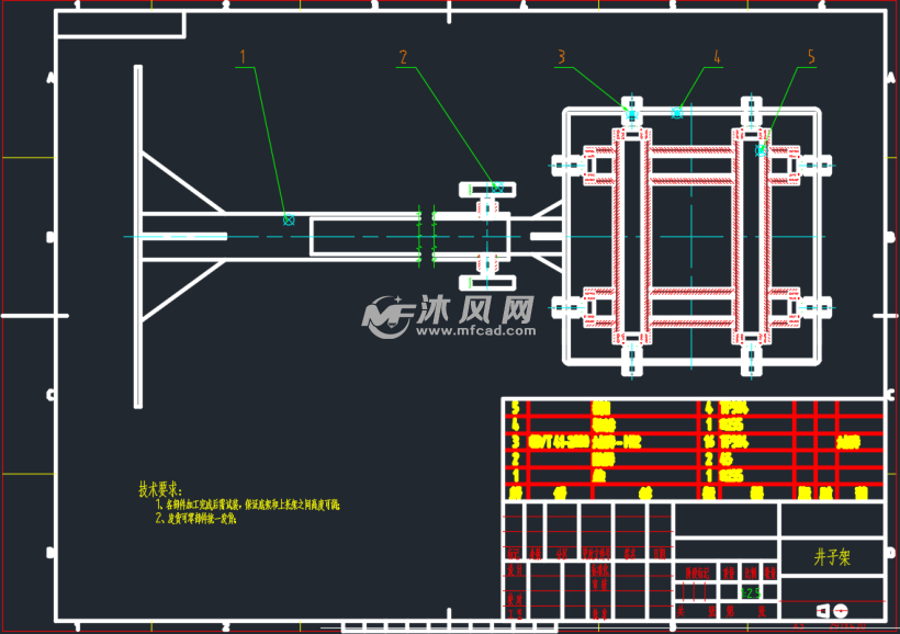 井字架--线缆四向 - 机械设备图纸 - 沐风网