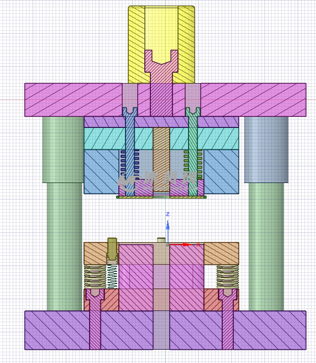 防尘板冲孔落料复合模
