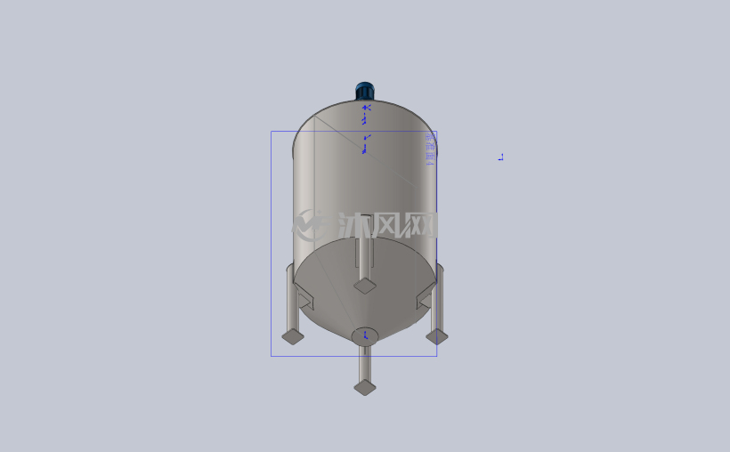 30方污泥浓缩罐3d模型