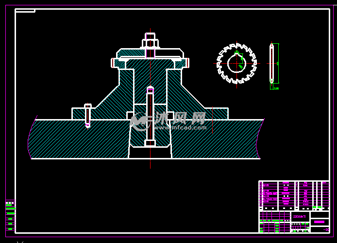 齿轮滚齿夹具设计夹具装配图