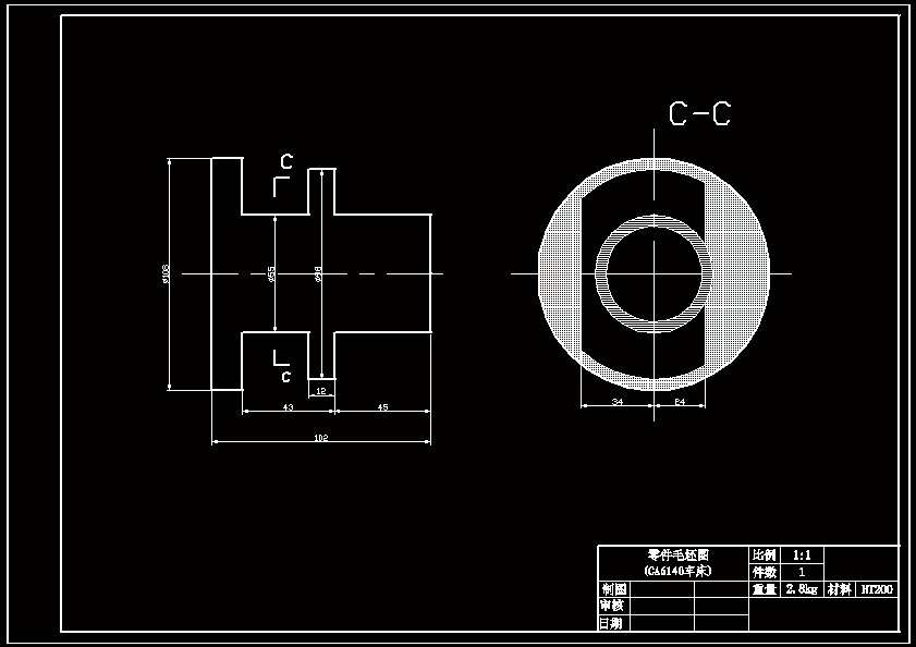 ca6140车床法兰盘831004零件的