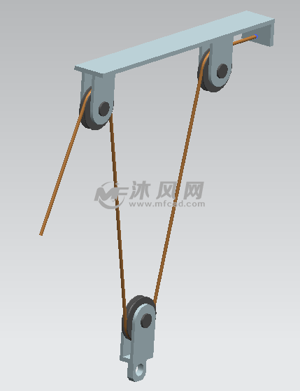 动静滑轮组 - 小五金模型图纸 - 沐风网