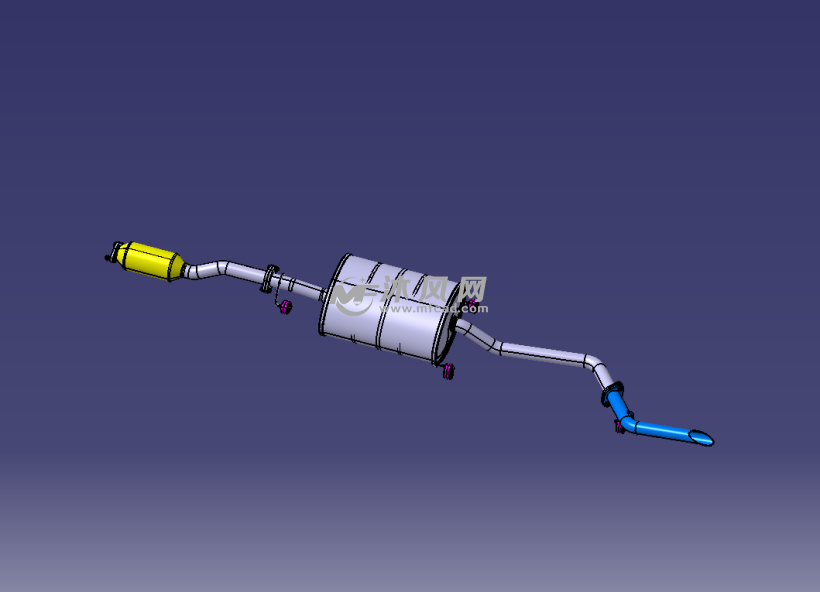 汽车排气管3d模型设计