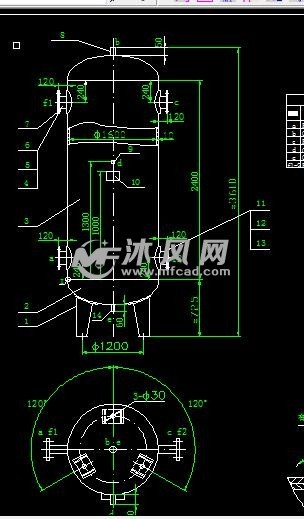 惰性气体存储立式罐 - 储存压力容器图纸 - 沐风网