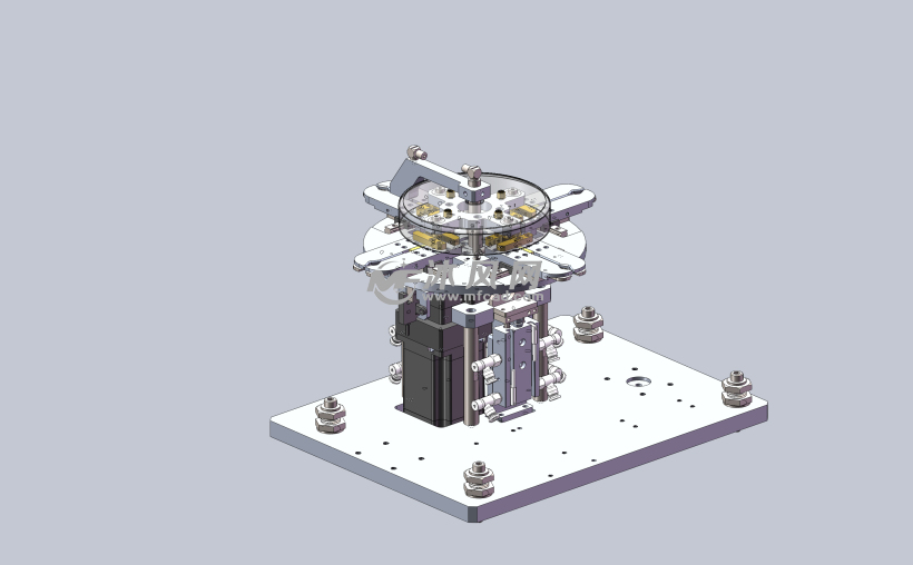 圆盘式旋转夹持校正机构