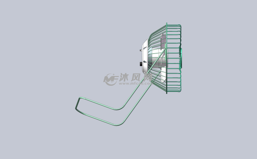 散热小风扇三维侧视图
