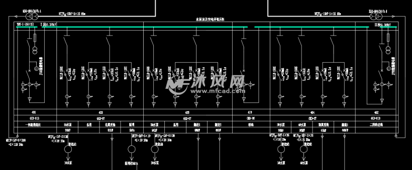 某非煤矿山铝矿磷矿井上下供电系统图
