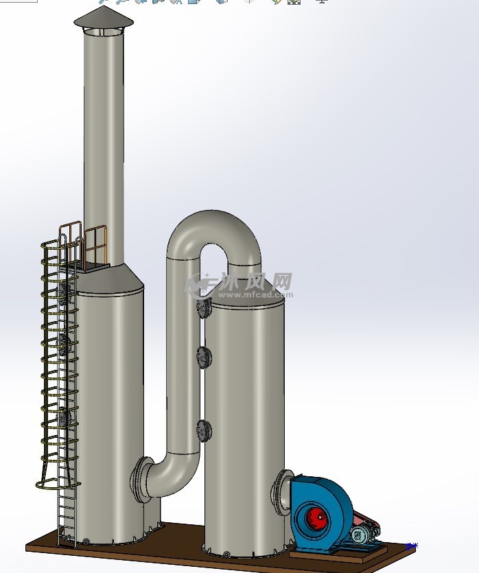 废气处理塔 脱硫塔 - 换热/制冷空调设备图纸 - 沐风网