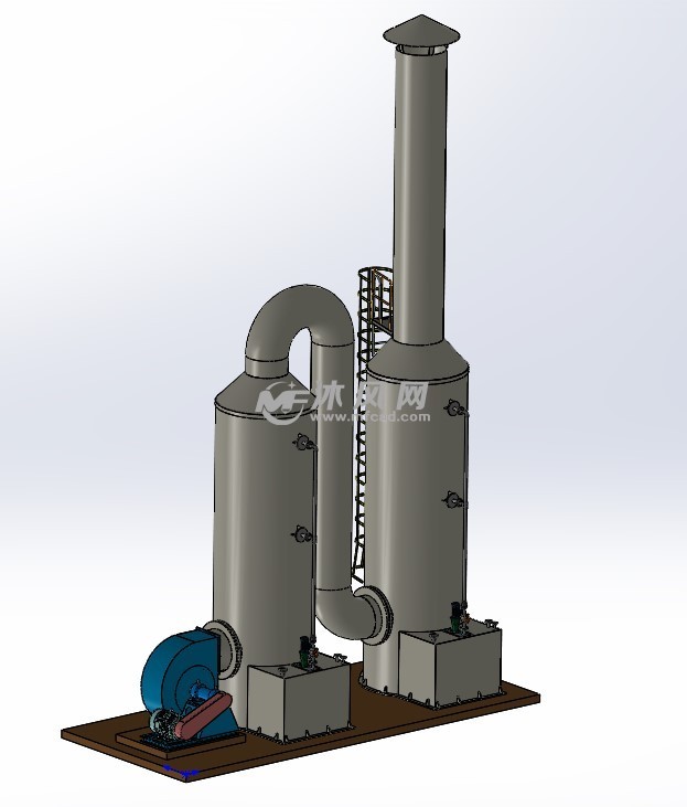 废气处理塔 脱硫塔 - 换热/制冷空调设备图纸 - 沐风网
