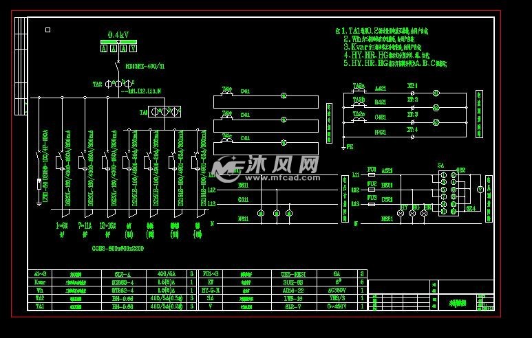 三单元1柜电气原理图