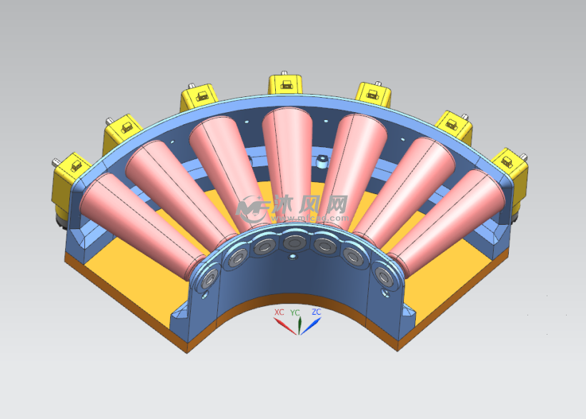 可控滚轮传送带转角设计
