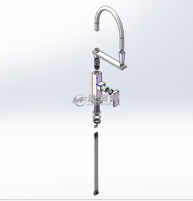 一款淋浴头产品结构图