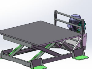 液压升降平台3d设计模型