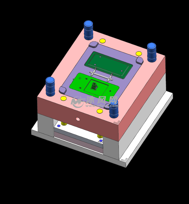 手机保护套喷油治具模具图