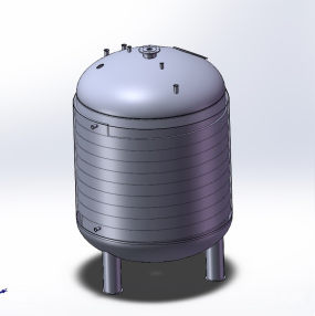 solidworks储存压力容器图纸下载