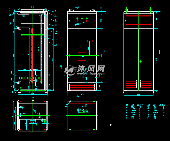 ggd柜2200x800x600 - 箱体类图纸 - 沐风网