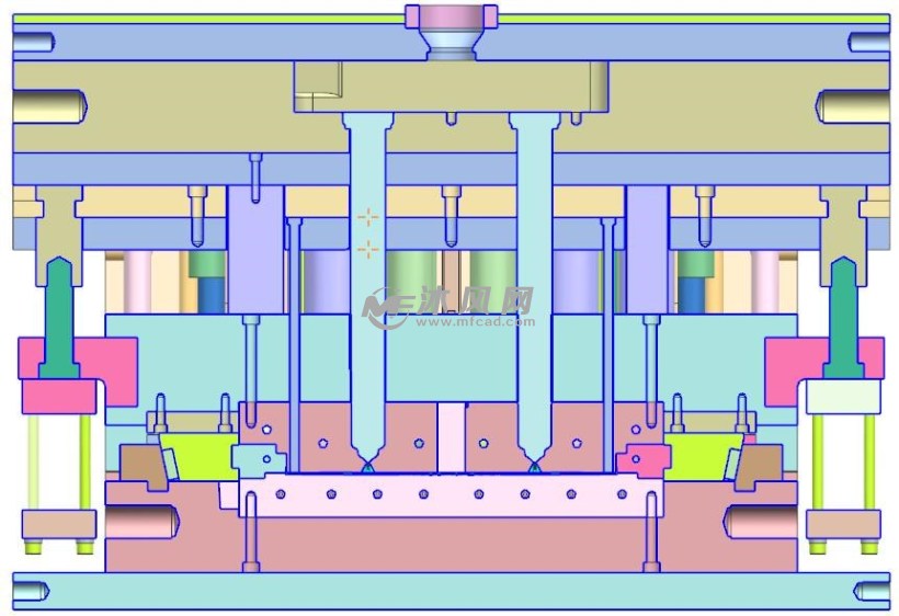 笔记本电脑外壳倒装注塑模具
