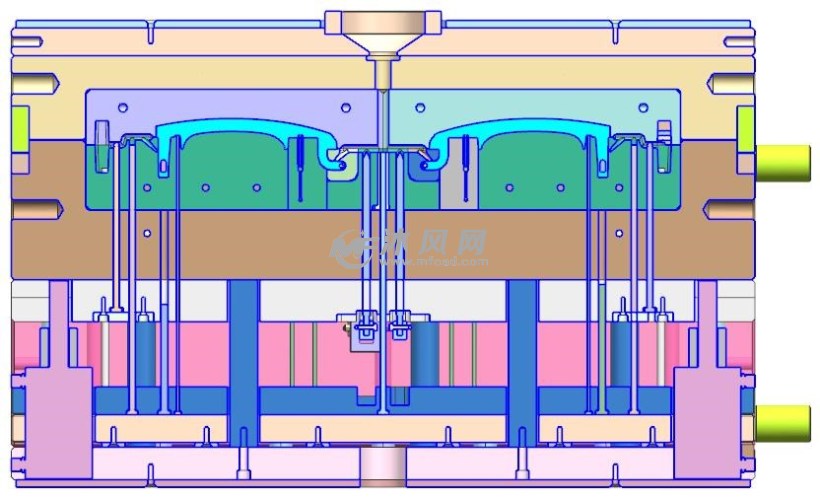 汽车手柄气辅注塑模具