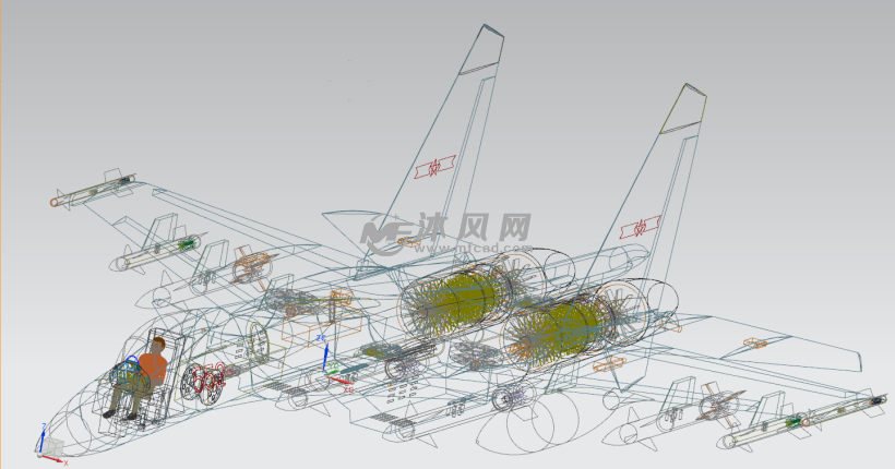 国产歼15舰载机1:1尺寸 - 航空航天图纸 - 沐风网