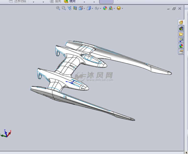 大气飞船设计模型 - 未来科技图纸 - 沐风网