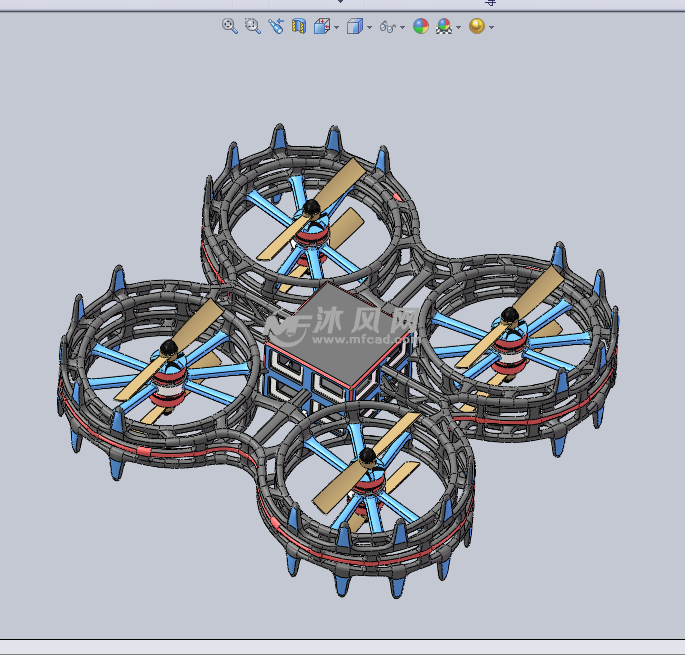 无人机三维设计模型图纸