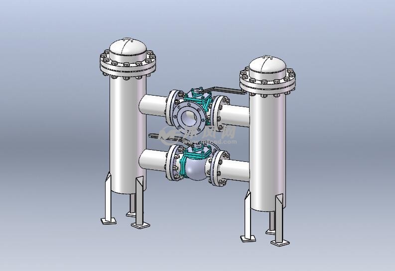 双筒过滤器模型图
