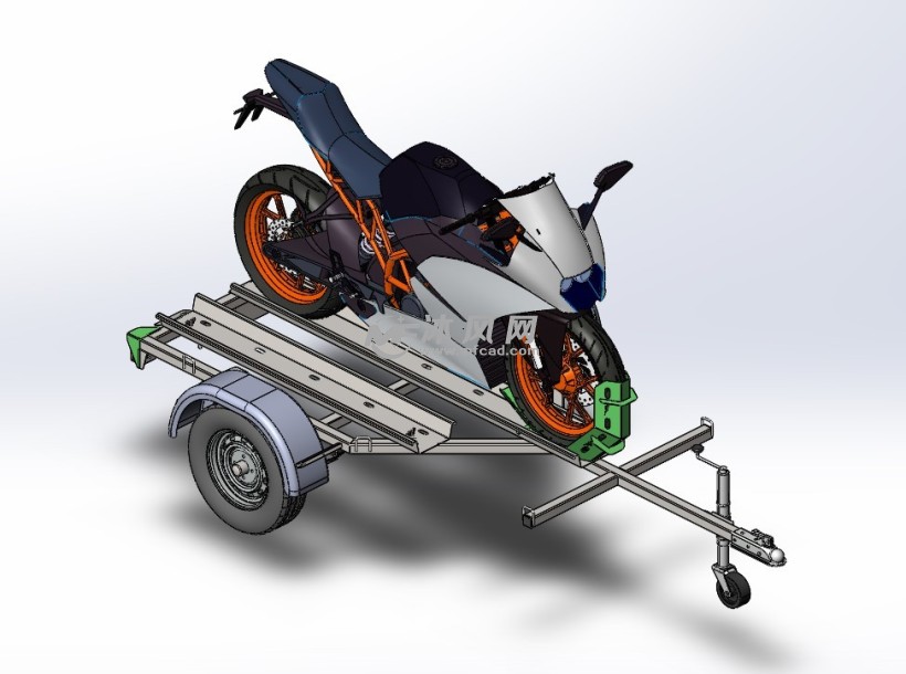 摩托车拖车图纸