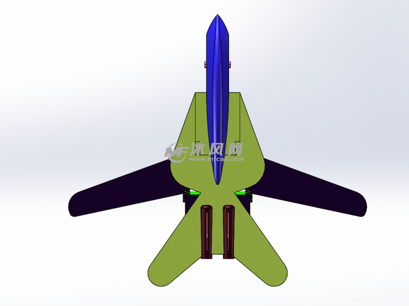 飞机模型上视图