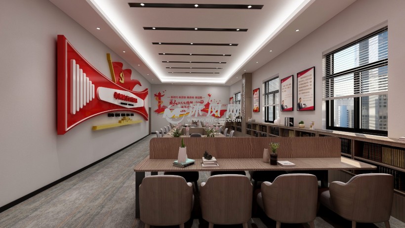 某社区办公室cad施工图 效果图