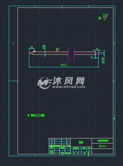 气动双层棒条阀835x676图纸