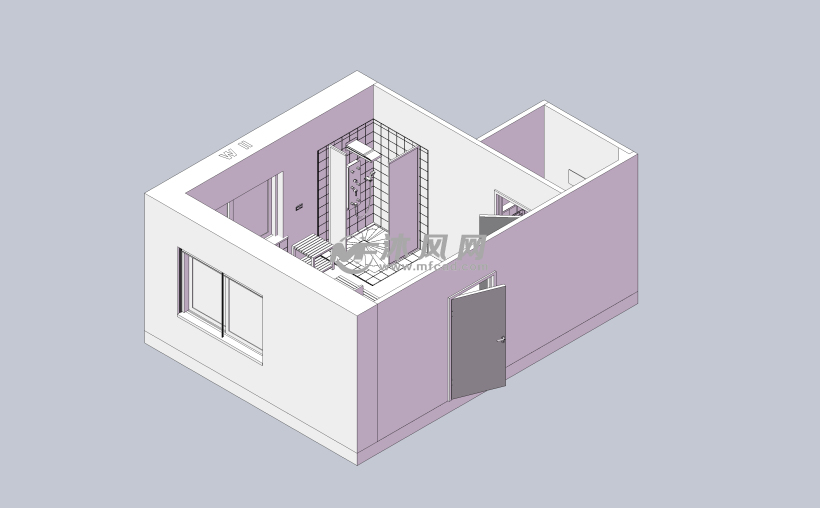 卧室3d设计模型图纸下载_建筑模型图纸 - 沐风网