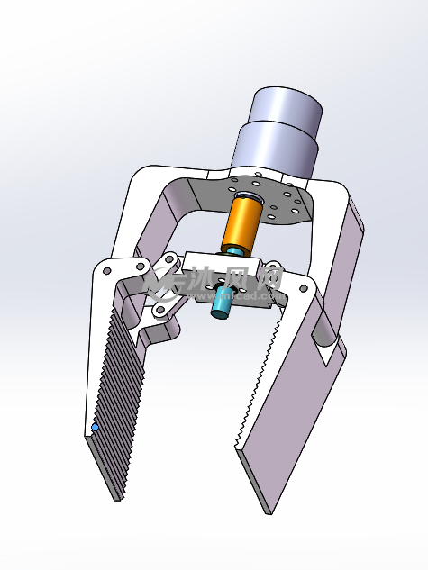 夹爪方案设计 机器人模型图纸 沐风网