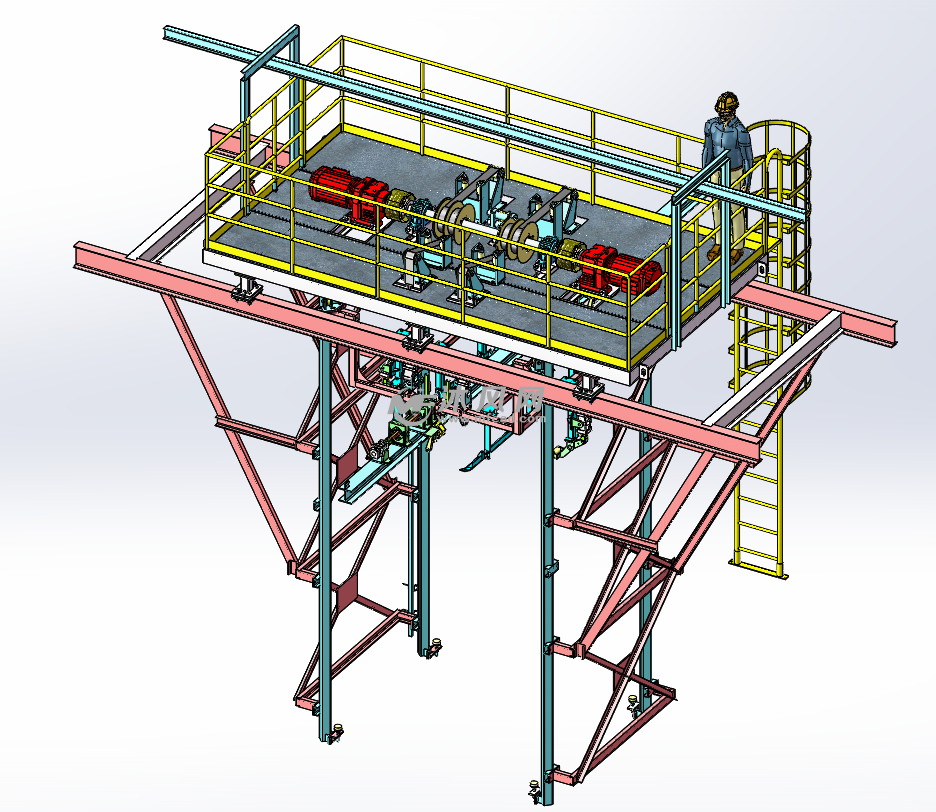 悬挂式摩擦输送线反吊升降机