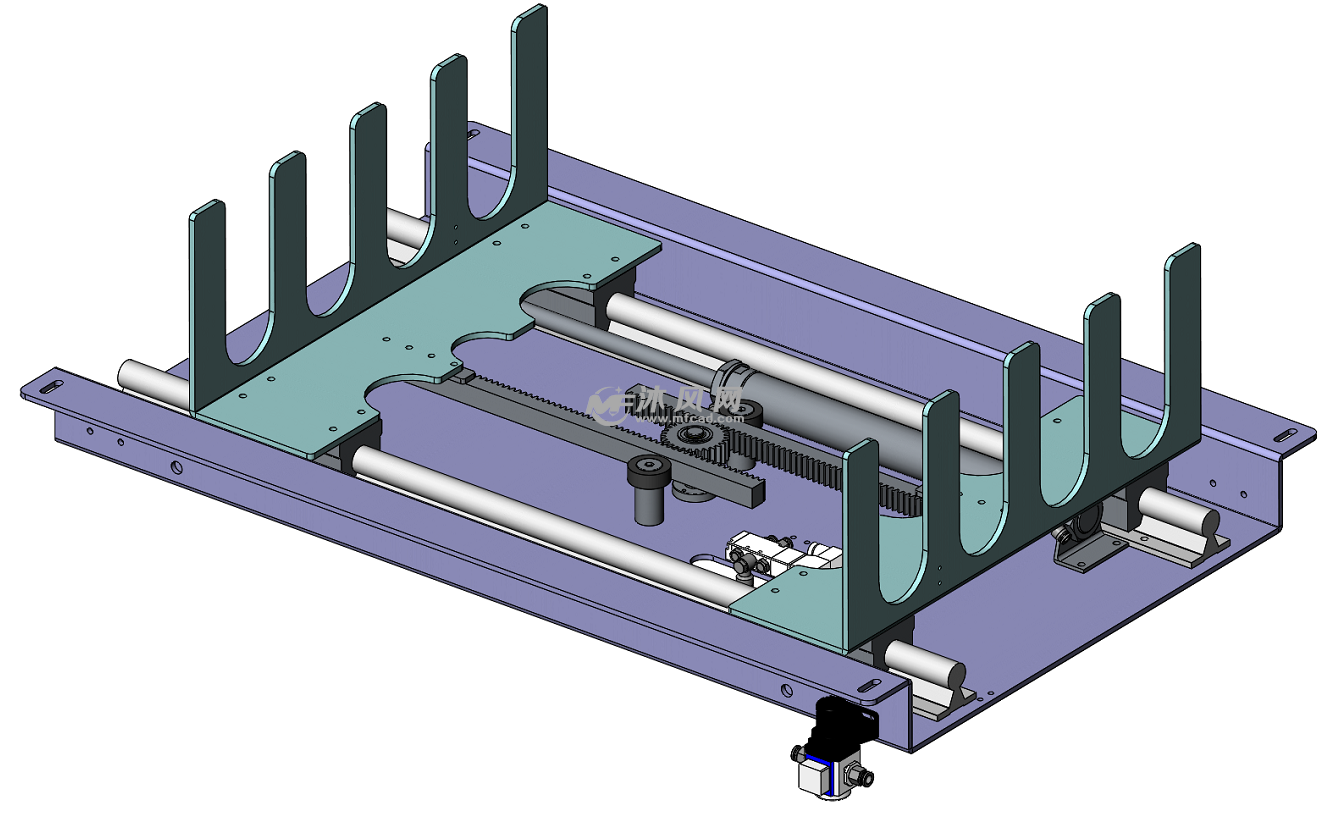 自动对中机构三维
