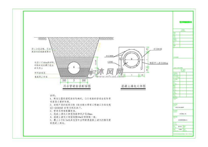 排水管道安装立面图