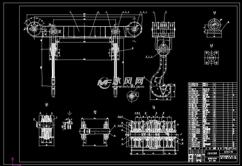 220吨龙门吊 - 工程机械/建筑机械图纸 - 沐风网