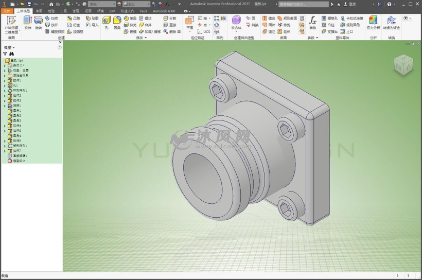 雷达inventor模型 - 军工模型图纸 - 沐风网