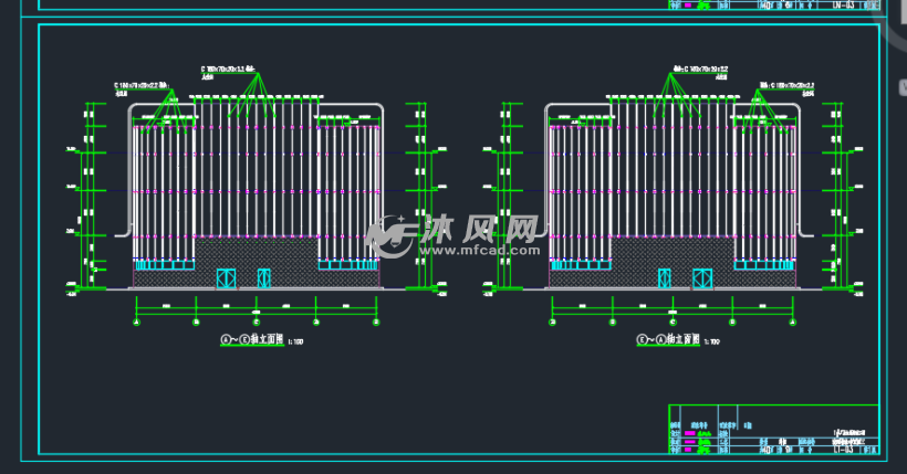 墙面檩条布置图