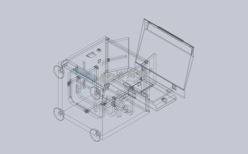 智能垃圾桶三维设计 - 办公用品图纸 - 沐风网