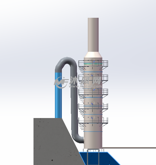dn3200湿法脱硫塔 - 换热/制冷空调设备图纸 - 沐风网