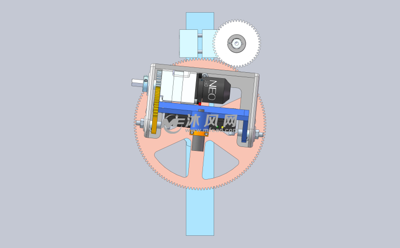 齒輪傳動系統旋轉臺機構設計模型