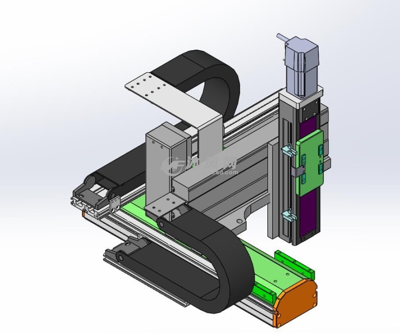 三轴模组机械手三维