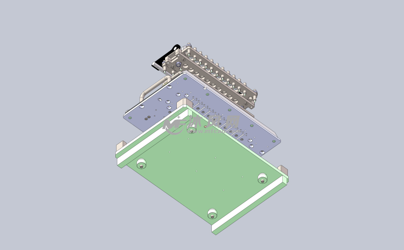 芯片烧入固定夹钳(夹具)设计模型