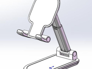 木制手机支架模型图